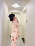 芊之雅秋季纯棉睡衣女长袖家居服秋天红色本明年马年休闲大码中年居家服 LNL-62288#酒红 L （参考100-120斤） 实拍图