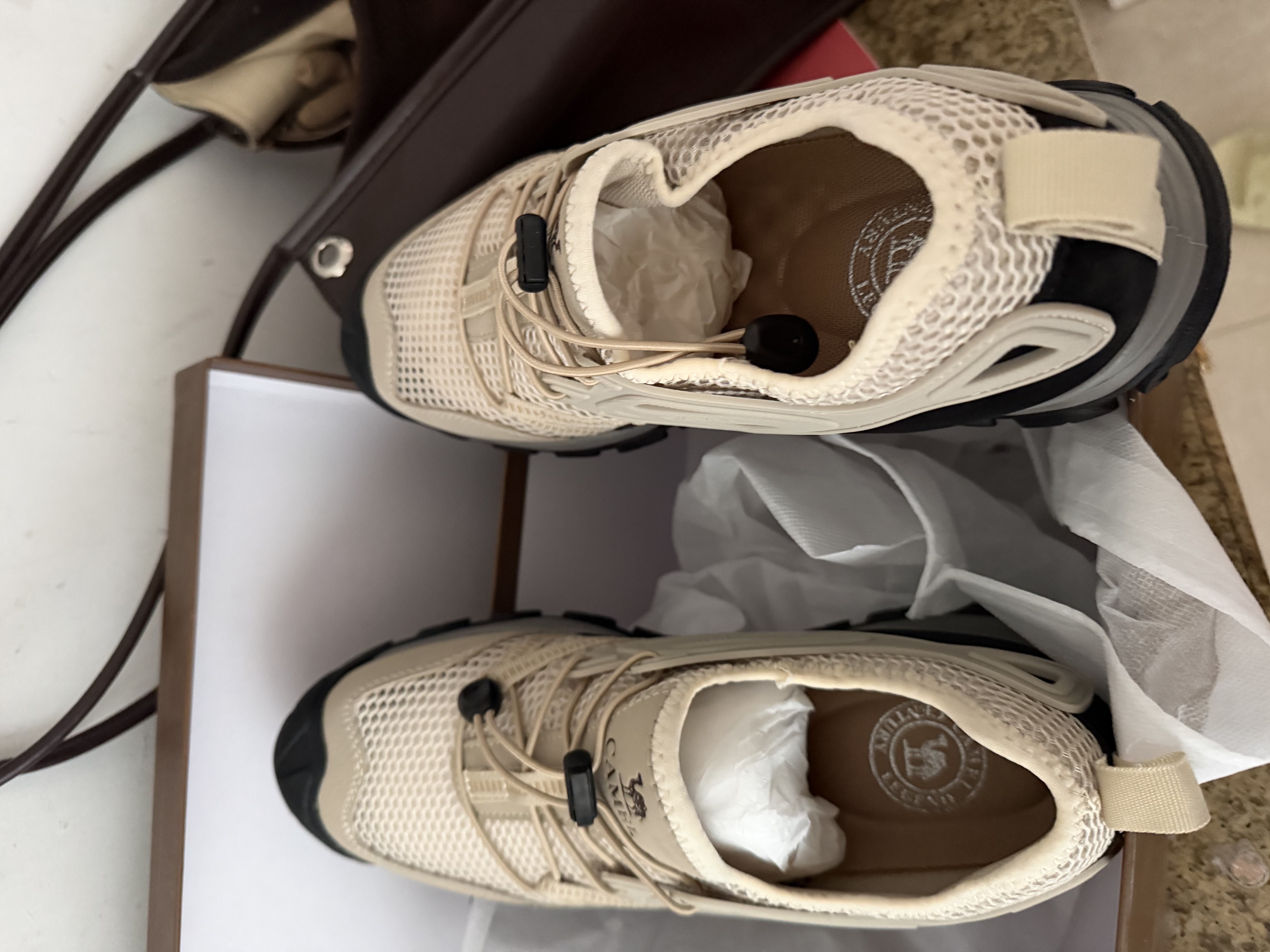 骆驼（CAMEL）男士网面透气户外涉水溯溪凉鞋运动休闲鞋 G14S307031 云白 42 实拍图