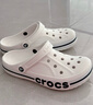 卡骆驰（CROCS）贝雅卡骆班洞洞鞋轻便耐磨一脚蹬休闲鞋女鞋时尚沙滩鞋|205089 白/深蓝-126 39 (240mm) 实拍图