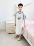 浪莎儿童睡裙男童割包皮术后专用衣服莫代尔夏季睡袍男孩睡衣长款裙子 浅兰 160 建议身高150-160cm 实拍图