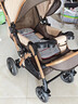 安贝尼 婴儿推车可坐可躺双向推行小孩手推车四轮减震可折叠BB车 至尊版-卡其色四轮橡胶+四轮减震 实拍图