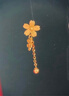 周六福樱花黄金耳坠女足金耳饰花朵生日礼物A0914959 一对 约1.36g 实拍图
