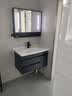 皇生金智能浴室柜陶瓷一体盆洗脸盆柜卫生间卫浴洗漱台简约洗手盆柜组合 轻奢灰+智能镜柜半+陶瓷盆80cm 实拍图