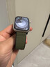 优束适用Apple watch S11表带s10疯马纹真皮新款苹果手表S9磁吸折叠扣ultra2高级感布艺潮流个性SE3代 【深咖】强力磁吸-折叠金属扣-疯马纹 44/45/46/49表盘4~11代/ 实拍图