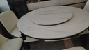 丰舍 餐桌 可变圆桌伸缩折叠实木岩板餐桌椅组合现代轻奢餐桌餐厅饭桌 黑白色-雪山白岩板-101皮椅 【1.20米】 一桌6椅 实拍图