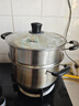美的（Midea）蒸锅304不锈钢蒸煮两用汤锅馒头包子家庭用蒸笼锅蒸一体多功能 实拍图