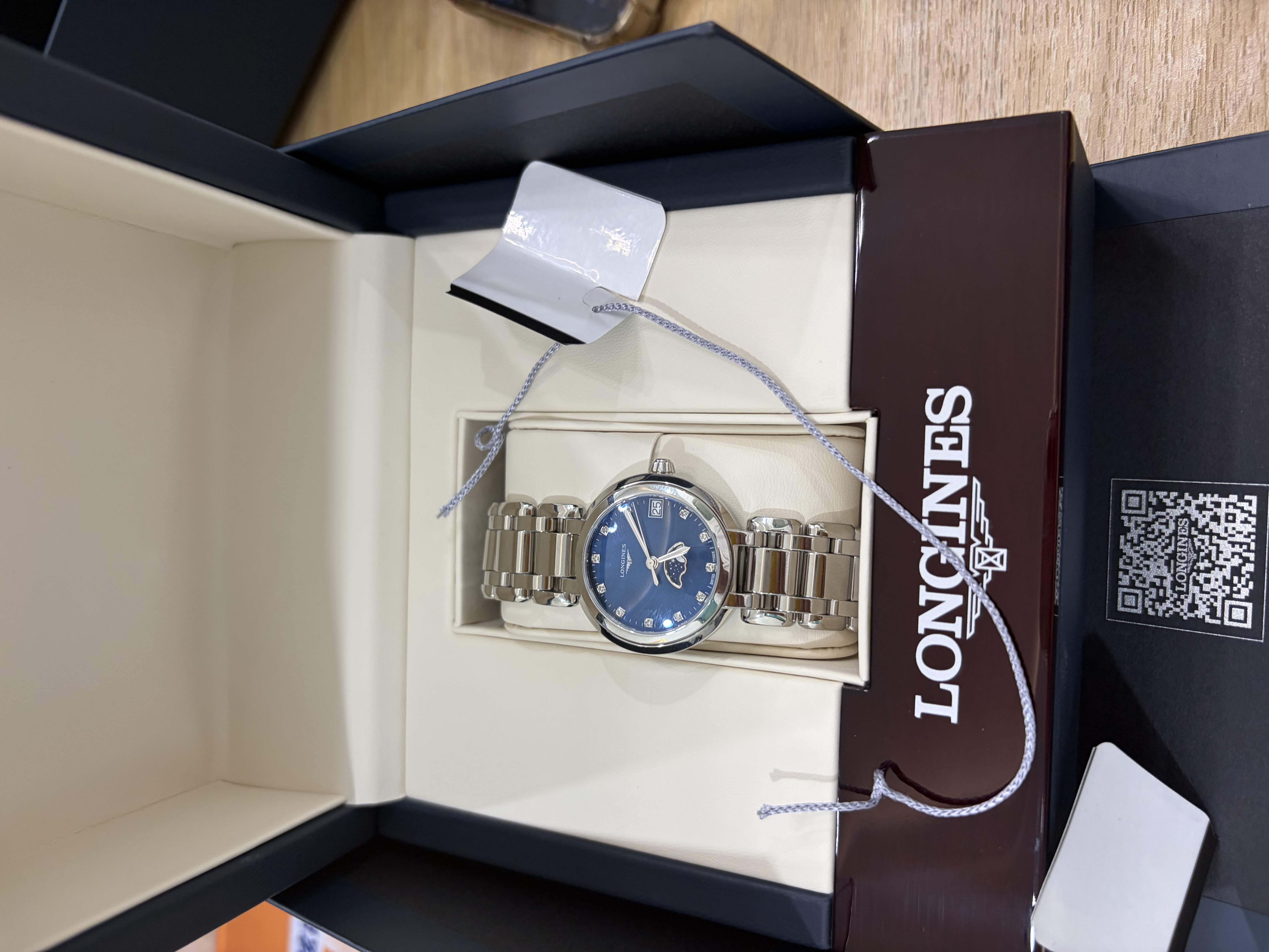 浪琴（LONGINES）瑞士手表 心月系列 月相女士钢带石英表L81154986 实拍图