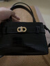 CHARLES&KEITH鳄鱼纹凯莉包手提斜挎婚包包女包生日礼物CK2-50270880-1 Black黑色 S 实拍图