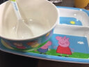 五和（WUHE）儿童碗餐具套装宝宝碗勺卡通碗勺家用吃饭辅食碗小猪佩奇汤饭碗 小猪佩奇（深圆碗+汤勺） 实拍图
