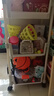 顺优推车置物架落地可移动书籍收纳架零食多功能厨房蔬菜架三层SY-116 实拍图