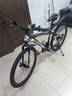 EG7山地自行车成人学生变速越野单车双减震赛车26寸青少年男女公路车 升级版辐条-黑白【加厚车架、轮胎】 26寸21速【适合：160-180CM】 实拍图