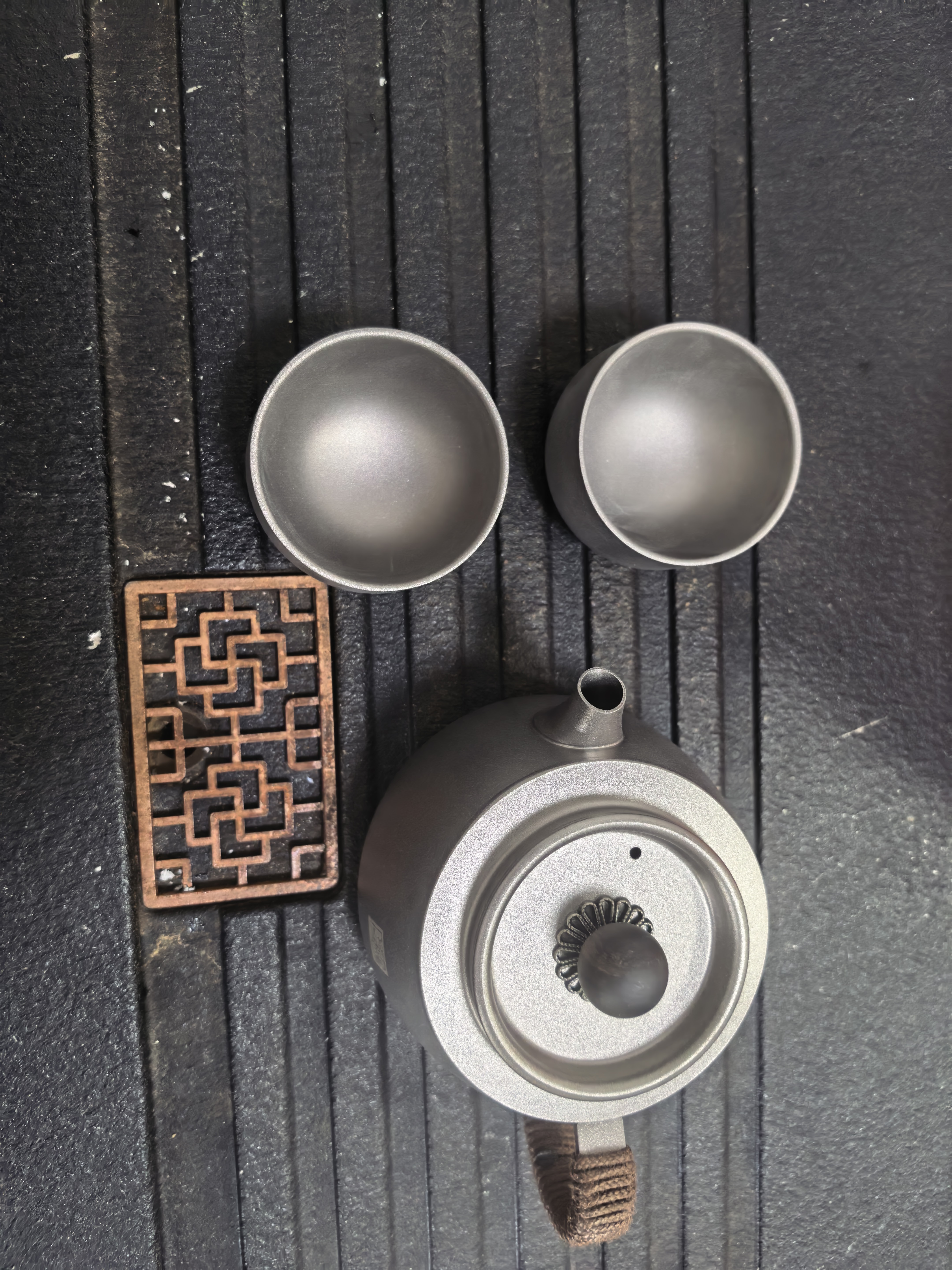 TILIVING(钛立维)纯钛泡茶壶茶具套装功夫茶杯茶漏公道杯上水管抽水管配件 茶壶+茶杯4个 实拍图