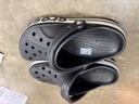 卡骆驰（CROCS）贝雅卡骆班洞洞鞋轻便耐磨一脚蹬休闲鞋女鞋时尚沙滩鞋|205089 黑色/白色-066 37 /38(230mm) 实拍图
