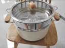 小熊（Bear）0涂层钛陶瓷汤锅+蒸笼 24cm奶锅炖锅蒸锅燃气灶通用JG042-P03 实拍图
