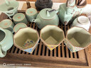 仿宋汝窑金鸡报晓八方杯单杯中式复古陶瓷茶杯高档主人杯品茗杯子 缠枝莲-梅兰竹菊  【八方杯-160ml】 实拍图