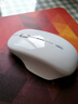 英菲克（INPHIC）M1二代无线蓝牙鼠标可充电办公轻音电量显示便携人体工学三模适用苹果惠普华为笔记本电脑ipad通用 【100%右手选这个+侧翼指托+光面】拿铁杏 实拍图