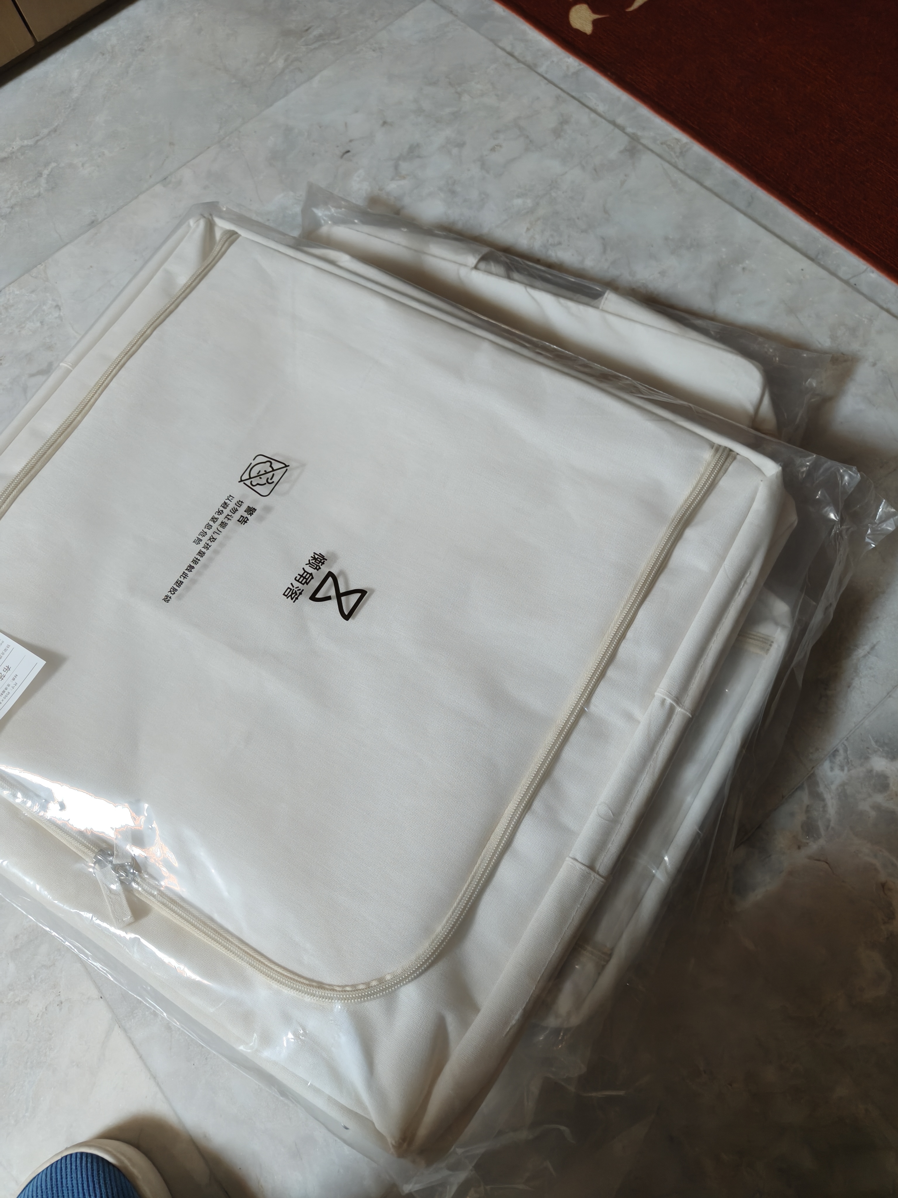 懒角落衣服收纳箱布艺大号衣物整理箱棉被收纳盒衣柜可折叠百纳箱收纳筐 新款可水洗-布艺收纳箱米色66L 实拍图