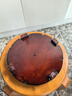 伊莲 旋转仿红木木质圆形花盆花瓶底座 奇石佛像摆件底座 底托盘 直径22CM 实拍图