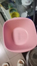 洗脸盆家用大号加厚耐用塑料收纳篮洗衣服盆洗脚盆学生宿舍洗菜篮 小号【直径22.5cm】1个装 樱花粉 实拍图