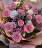 馨仪鲜花速递玫瑰向日葵康乃馨花束生日礼物全国同城配送 康乃馨玫瑰混搭花束 实拍图