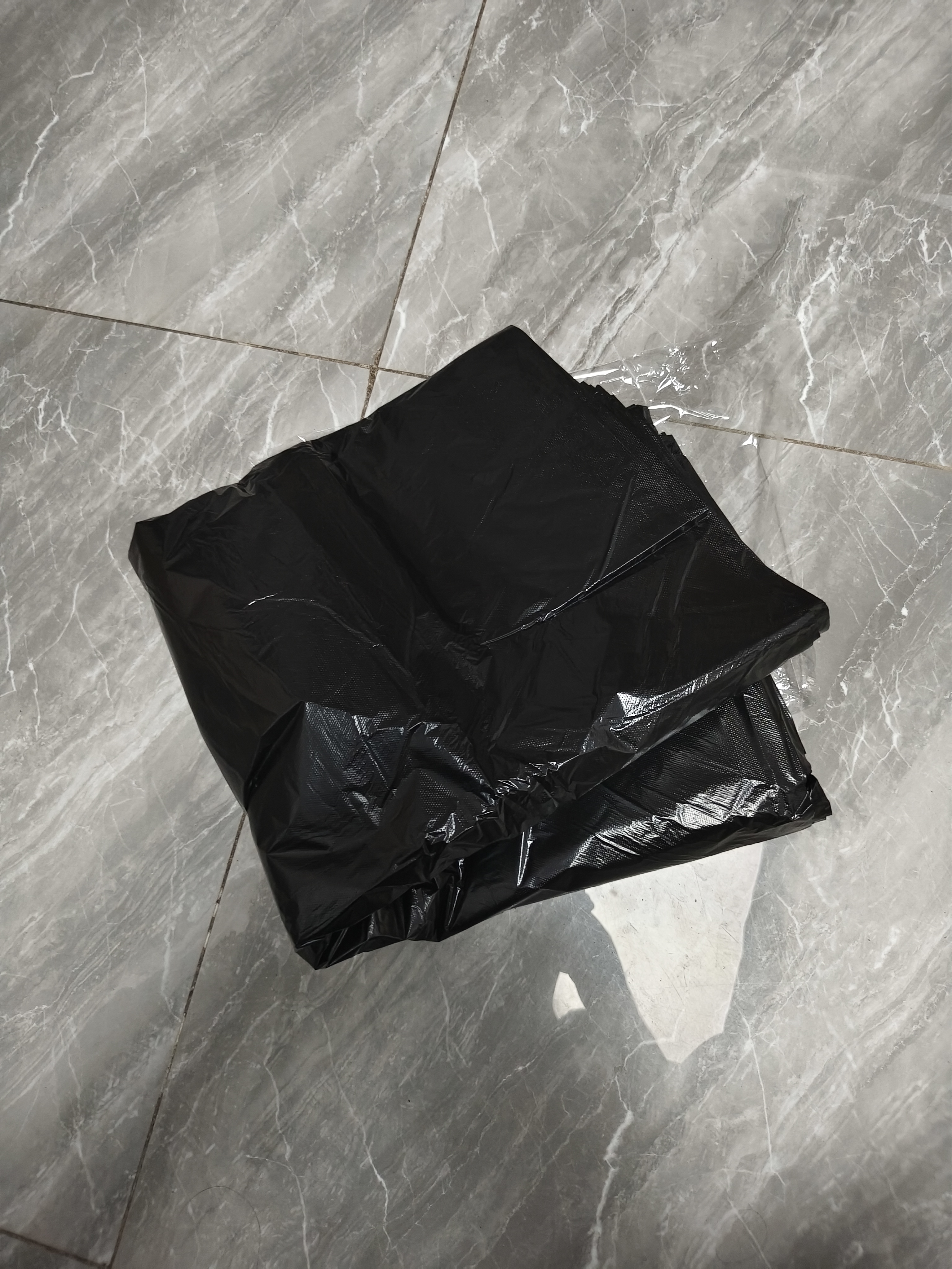 利得平口垃圾袋黑色70*80cm50只双面2.8丝物业加厚特大号垃圾袋 实拍图
