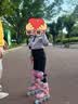 欧欧轮滑鞋儿童溜冰鞋男女童初学套装中小学滑轮滑冰旱冰鞋成人直排轮 粉-八轮全闪+头盔护具+铝合金支架 S (适合3-5岁)平时鞋码26-31 实拍图