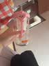 【京东物流】可爱大容量花茶杯卡通玻璃杯泡茶水杯便携双饮杯子 粉色 500ml 实拍图