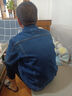真维斯（Jeanswest）牛仔夹克男2026春季牛仔外套男士宽松潮牌舒适百搭上衣服蓝色XL 实拍图