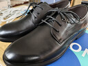 意尔康男鞋圆头商务正装鞋春秋单鞋系带皮鞋德比婚鞋 53449W 黑色 42 实拍图