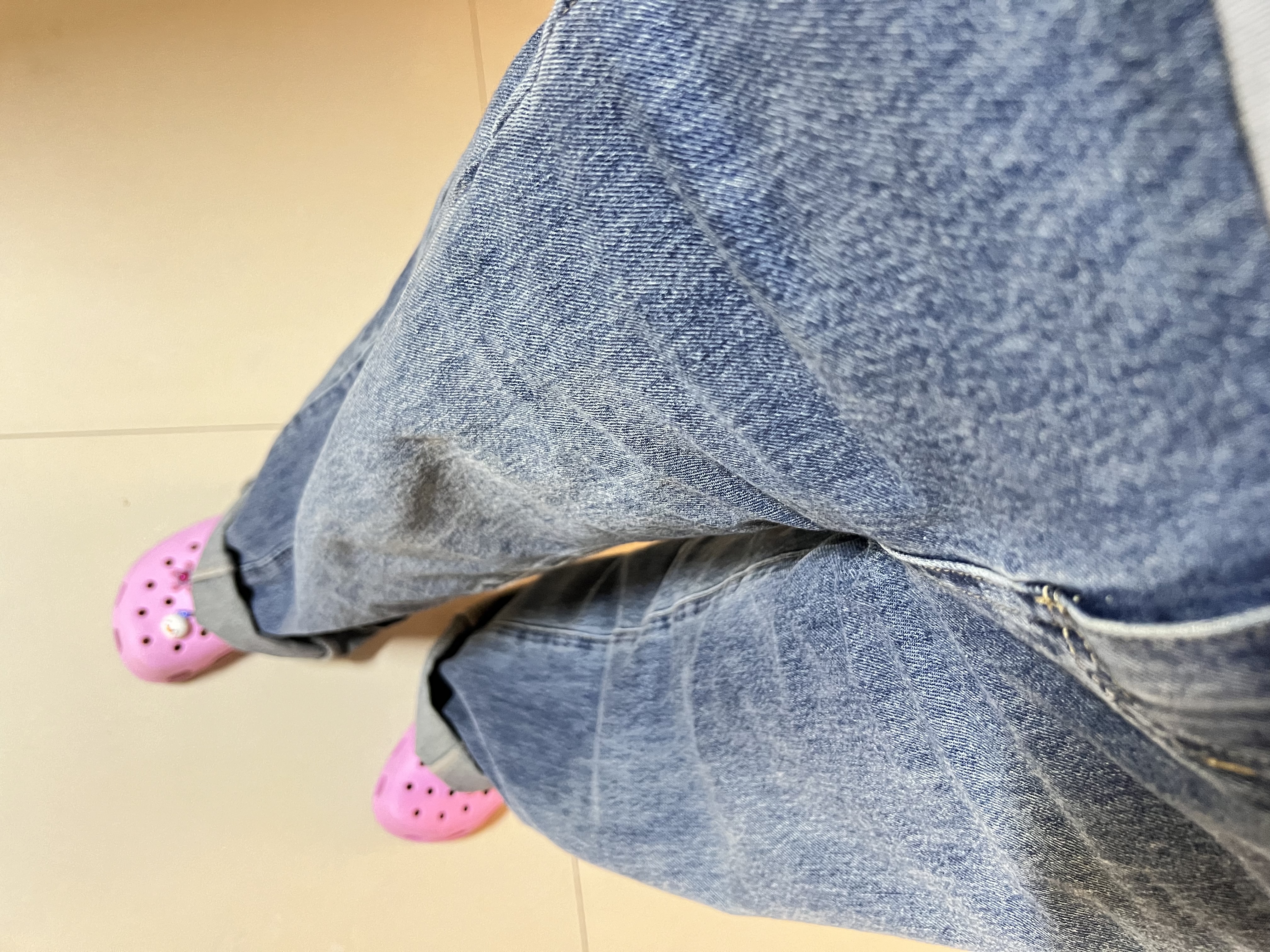 尚都比拉纯棉直筒牛仔裤女士春秋长款裤子宽松显瘦复古百搭女裤 牛仔蓝S 实拍图