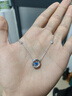 Fanci范琦三秒心动银项链女蓝色锁骨链轻奢高级感生日礼物送女朋友 实拍图