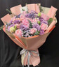 冉子花坊母亲节鲜花速递粉玫瑰百合向日葵混搭花束生日礼物同城配送 韩式玫瑰粉绣球混搭花束 实拍图