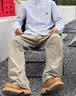 Teenie Weenie小熊男装春夏新款长袖衬衫男复古经典简约百搭老钱风刺绣长袖上衣 蓝色 M 实拍图