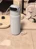 MIKAPU指纹水杯解锁指纹保温杯智能高颜值细长款大容量 天蓝色600ml+杯套【智能蓝牙版+316L不锈钢】 实拍图