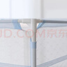 富安娜蚊帐家用三开门 宫廷式落地帐 方顶帐蚊 儿童防摔蚊帐  支架加固 床立式三开门全底拉链蚊帐-蓝 1.8米床适用 实拍图