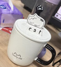 品喻（PINYU）马克杯陶瓷带盖勺茶杯家用咖啡杯高颜值水杯男女情侣杯子猫咪白色 实拍图