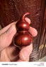 沐恩印度小叶紫檀手把件小摆件高油密老料雕刻 福禄双全葫芦BJ0005 实拍图