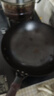 金存章丘炒锅铁锅无涂层家用炒菜锅圆底不易粘锻打精铁锅燃气灶已开锅 实拍图