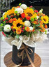 冉子花坊鲜花速递同城配送向日葵混搭抱抱桶玫瑰送爱人女友生日礼物真鲜花 抱抱桶混搭 实拍图