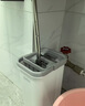 五月花33CM配布2块装刮刮桶免手洗平板拖把干湿两用拖布地拖超细纤维 实拍图