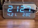 汉时（Hense）大屏电子闹钟桌面时钟床头台钟儿童学生闹表HA801银色旗舰版开学季 实拍图