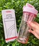 膳魔师（THERMOS）摇摇杯大容量水杯学生奶昔杯健身Tritan塑料杯子带刻度TP4086 芋泥粉紫【搅拌格升级】 710ml 实拍图