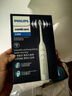 飞利浦（PHILIPS）声波电动牙刷钻石3系 5倍洁齿5种模式 刷头*2【亮白+洁净】生日礼物 送男生女友HX5181/01  白 实拍图