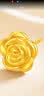 周六福足金999朱槿花黄金耳钉耳饰520礼物计价A0910969 约0.82g 一对 实拍图
