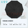 天堂伞 防晒晴雨伞三折 晴雨伞加大加固防晒晴雨两用经典商务 黑色 实拍图