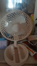 电风扇伸缩折叠小风扇宿舍家用静音充电型办公台式USB桌面宿舍大风力夏台面落地两用折叠电风扇 颜色随机 直插款无档位开关1个装 实拍图