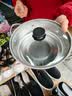 汤锅不锈钢上蒸下煮蒸包子煮面条锅电磁炉燃气灶通用火锅煮锅锅具 较薄 不锈钢本色 22cm 实拍图