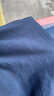 【京东直采】重磅纯棉 圆领短袖男款t恤衣服女士t恤服装真5折专场 藏青（短袖） XL （125-140斤） 实拍图