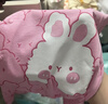 迪迪熊日记（DIDIXIONGRIJI）2件装女婴儿衣服夏季薄短袖连体衣纯棉新生儿哈衣宝宝公主风夏装6 短袖(小靓兔+粉色小兔子） 80cm 实拍图
