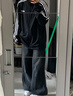 adidas休闲舒适三条纹立领夹克外套男装秋季阿迪达斯官方轻运动   黑色/白（推荐选大一码）   L 实拍图
